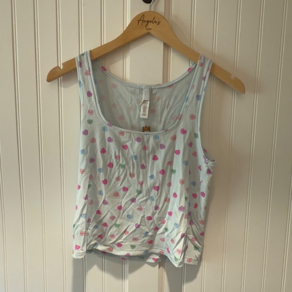 NWT Skims Soft Lounge Limited Edition Cloud Candy Heart Print Tank - Picture 2 of 3